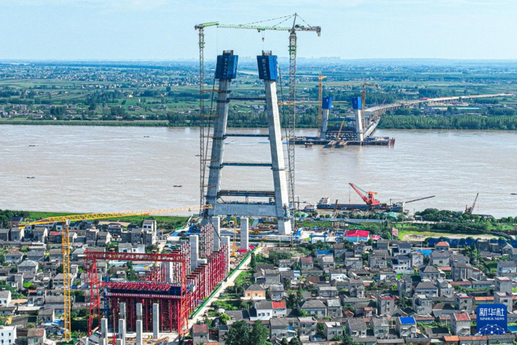 長江百里洲大橋最新進(jìn)展，連接未來的橋梁，成就夢(mèng)想的翅膀